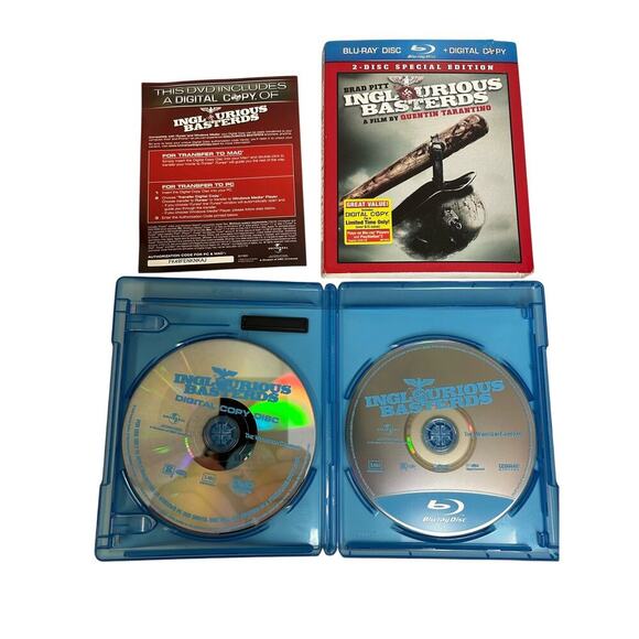 Inglorious Basterds (Blu-ray, DVD, 2009) Brad Pitt, Eli Roth, Christopher Waltz - Picture 4 of 5